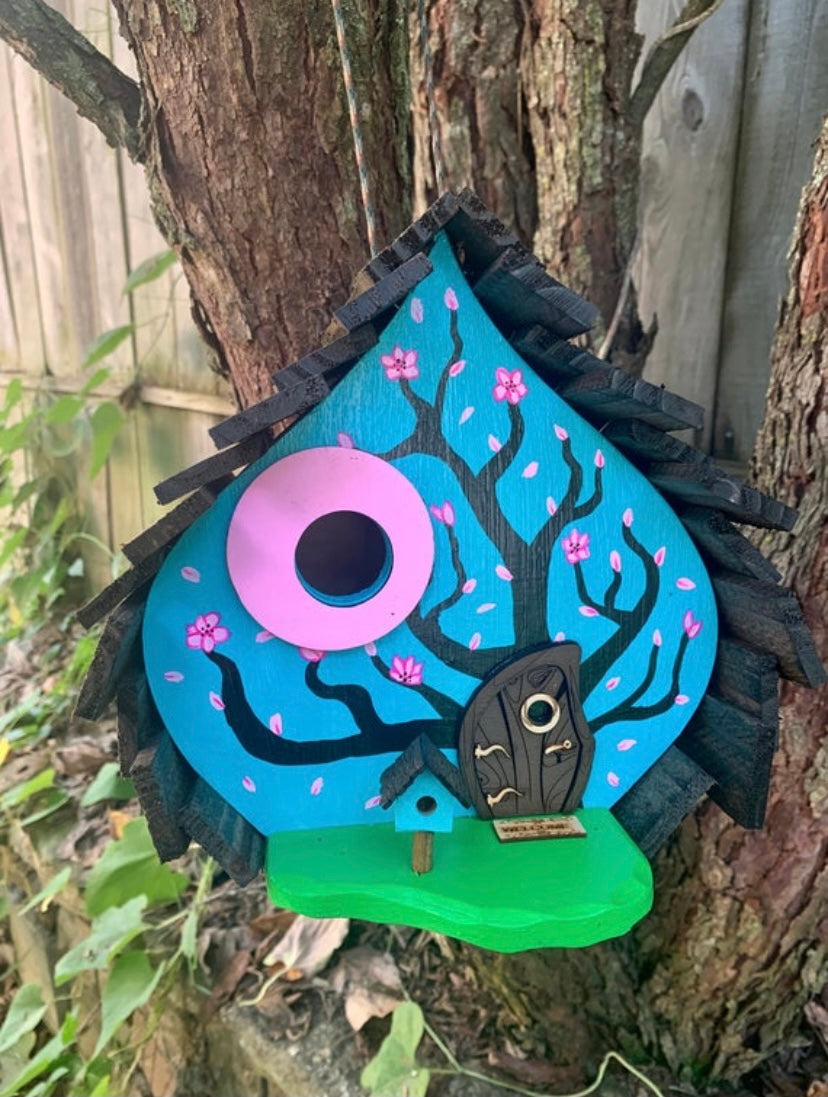 Cherry Blossom Dome Birdhouse