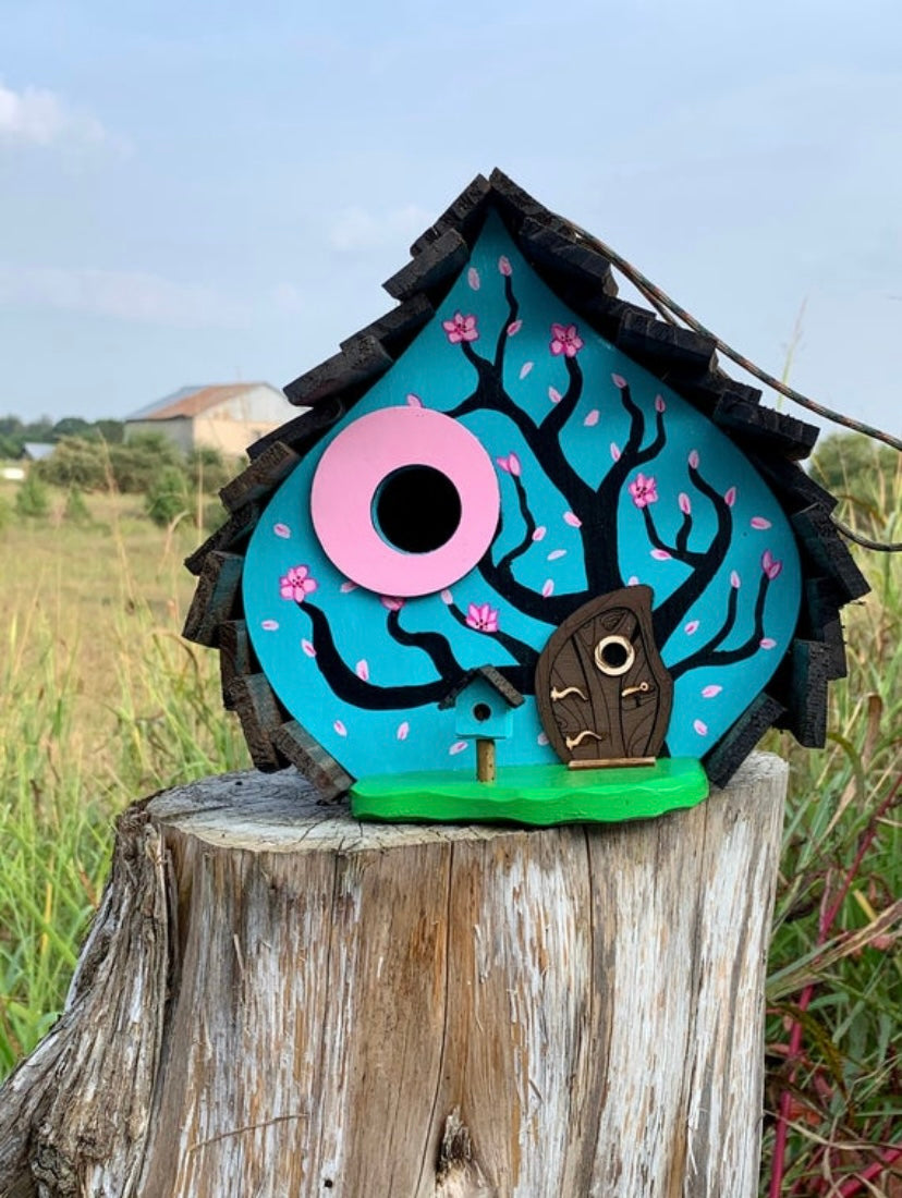 Cherry Blossom Dome Birdhouse