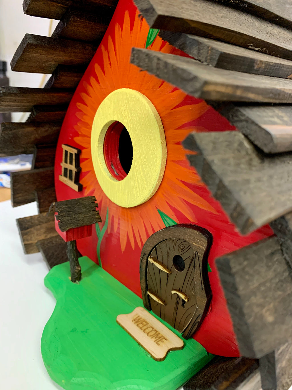 Floral Gourd Whimsical Birdhouse