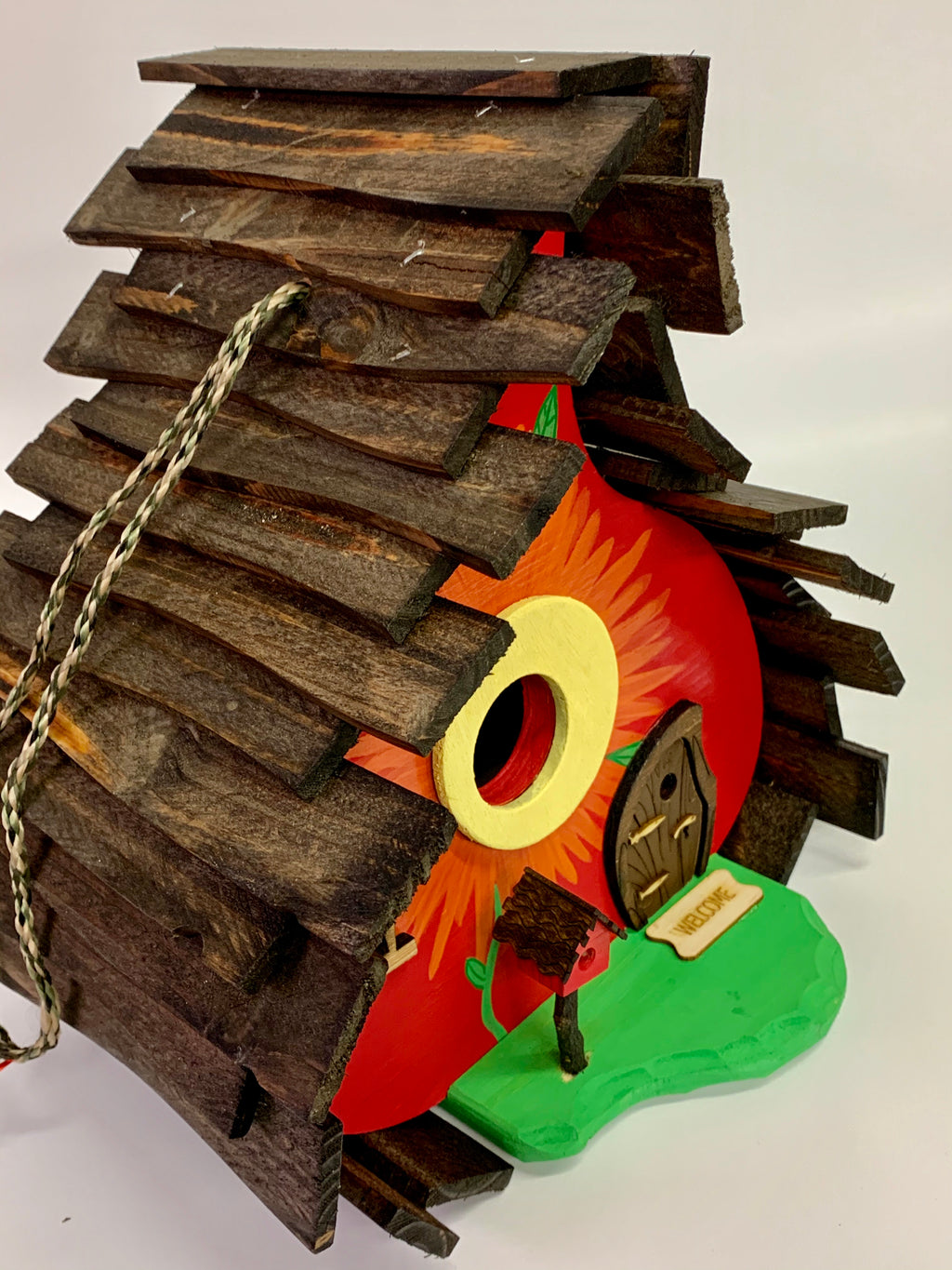 Floral Gourd Whimsical Birdhouse