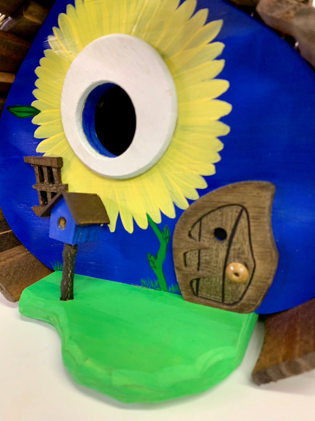 Floral Gourd Whimsical Birdhouse